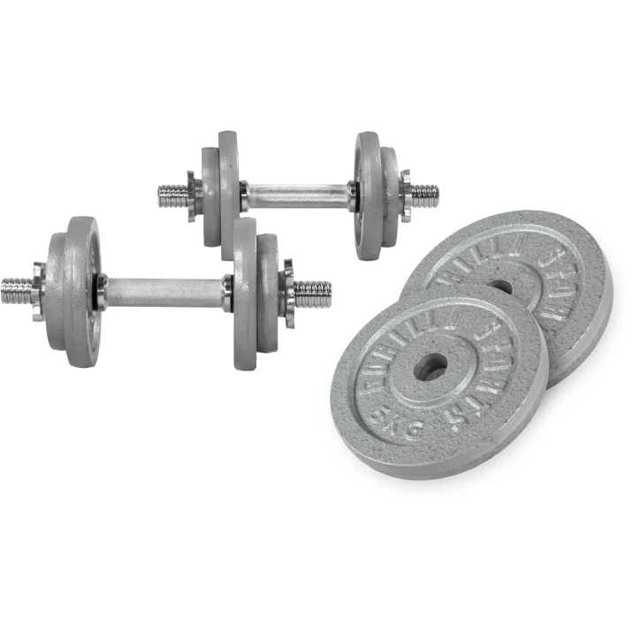 Set de Mancuernas y Discos de Pesas de Hierro Fundido 30 kg